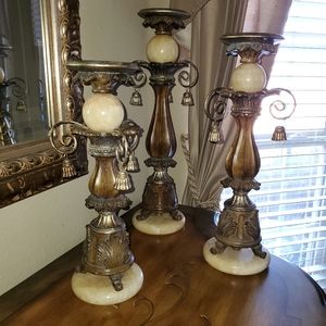Ornate Candlestick Set